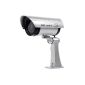 ATC dummy waterproof camera with blinking red LED light Fake Dummy Security Camera Surveillance Ir wall Silver (Electronics)