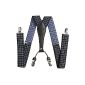 BRUBAKER sportive comfort suspenders Men 4 clip model in classic design (textiles)