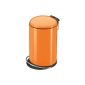 Hailo 0516-580 Design pedal waste bin TOPdesign 16, mandarin (household goods)