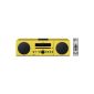 Yamaha MCRB142YE Stereo Bluetooth with FM Tuner / CD / iPod docking station and iPhone Yellow (Electronics)