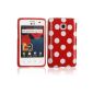 Voguecase TPU Silicone Cover Case Shell Cover Protector Case Cover For LG E430 Optimus L3 II (Red / White Dot) + Free Stylus Universal random screen (Electronics)