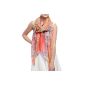 Tangda Printed Scarf Foulard Woman Flower Soft polyester chiffon scarf scarf spring new autumn winter (Clothing)