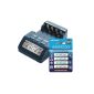 AccuPower APIQ328 Battery Charger (Microprocessor controlled, LCD display) for Micro / AAA / AA / AA / Ni-Mh / Ni-Cd incl. 4x Sanyo Eneloop HR-3UTGB AA / Mignon (Accessories)