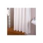 Textile shower curtain WHITE 120x200 INCL RINGS 120 x 200 cm!  SHOWER CURTAIN WHITE!  (Home)