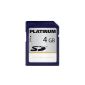 Platinum 4 GB SD memory card (optional)