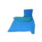 Kinzler 135x200 cm blue microfiber fleece Reversible linen (household goods)