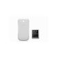 Samsung original battery pack with rear panel EB-K1G6UWUGSTD (compatible with Galaxy S3 / S3 LTE) in marble-white (Wireless Phone Accessory)