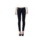 CASPAR - Pants for women - jeggings - fabric skinny pants - black - JNS008 (Clothing)