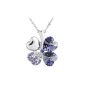 Le Premium clover necklace with Swarovski Elements crystals Tanzanite Purple (jewelry)