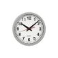 HG wall clock, round, silver 103 051 (household goods)
