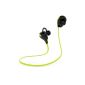 Soundpeats Qy7 lightweight micro stereo Bluetooth 4.1 Wireless Headset sports / racing / performance Bluetooth headset with microphone microphone / high quality / Suitable for: iPhone 6.6 Plus, iPhone 5s 5c 4 4s, Ipad 2 3 4 New Ipad, Ipod, Android, Samsung Galaxy, Bluetooth equipment smartphone (BLACK / GREEN) (Wireless Phone Accessory)