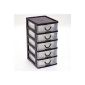 Small Block Set Tour - 5 plastic storage box drawers - Purple