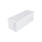 Songmics 110x38x38 cm Stool Pouf Cube Dice Foldable Safe Storage LSF702 White (Kitchen)