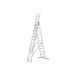 Hailo ProfiStep aluminum combination ladder 3-piece with 3x Einhängetritt 12 rungs, metallic, 7312-101 (tool)