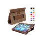 Snuggling iPad 3 & 4 Case (Brown) - Smart Case with lifetime warranty + Sleep / Wake function (Personal Computers)