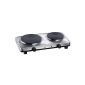 Severin DK 1013 double stove-top, stainless steel brushed / Ø 150 mm: 1000 W / Ø 185 mm: 1500 W (household goods)