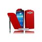 Case Cover Luxury Red Samsung Galaxy Ace SM-4 and 3 G357FZ PEN + FREE MOVIES !!  (Electronic devices)