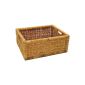 VIVANNO Attractive shelf basket made of rattan, natural, 27cm