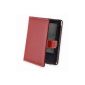 Cover-Up Case Leather Case for the Sony PRS-350 Pocket Edition (Book Style) - Red (Electronics)