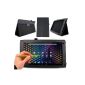 DURAGADGET black leather look pouch + rear holding stand for Archos 101 NEON Touchpad 10.1 inch Android 4.2 3G / WiFi (NOT COMPATIBLE with Version 101B / 101C / 101D models or Titanium, Platinum, Cobalt and Xenon) + Pen / Stylus green (Electronics)