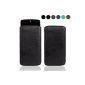 Media Devil Google Nexus 5 (only black model) Leather Case (Black with black stitching) - Artisanpouch shell made of genuine leather with European pull tab (Electronics)