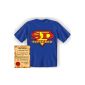T-shirt set for the father / grandfather - SD Superdad - Father's Day gift - Incl.  free certificate 'Greatest Father of the World' (Textiles)