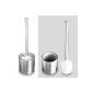 WC set toilet brush stainless steel with glass insert about 36 cm incl. Ersatzbürste