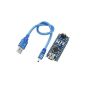 SODIAL (R) Nano V3.0 April ATmega328 P-20AU Map Module Black Blue w USB Cable (Electronics)