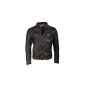 Trapper Men genuine leather jacket Lent 110856 black / black (194 205) (Textiles)