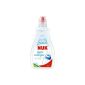 NUK 10256261 Spülreiniger 380 ml for teats and bottles.  free of perfume and dyes.  particularly effective to milk protein.  Widths and juice residue (Personal Care)
