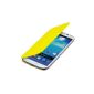 kwmobile® Practical and chic FLIP COVER Cover for Samsung Galaxy S4 Mini i9190 / i9195 in yellow (Wireless Phone Accessory)