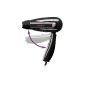 BaByliss 5250E Hair Dryer folding travel kit with 1200W black / pink (Health and Beauty)