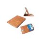 boriyuan Genuine Leather Case Cover Case UltraSlim Cover in Brown for Samsung Galaxy Tab 10.1 4 SM-T530 T535 WiFi 3G 4G / LTE in genuine leather with stand function, magnetic closure, included in Book Style. stylus, screen protector (Electronics)