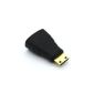 LCS - Adapter HDMI Type C - HDMI to Mini HDMI - Version 1.4 - with Ethernet and 3D 1080p - Gold-plated connectors (Electronics)