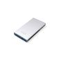 Lumsing® 6000mAh Ultra Slim Portable Power Bank External Battery Pack Backup Charger with aluminum alloy Body Design Silver & Blue (Wireless Phone Accessory)