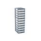 Sundis 4165001 Optimo Storage Tower with 10 Small Drawers Polypropylene Black / Transparent 38 x 30 x 100 cm (Housewares)
