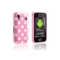 Tinxi Silicone Protective Case for Samsung Galaxy Ace S5830 S5830i Cases Silicon backcover Case Cover Case Case with white point (Pink) (Electronics)