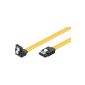 10er Set HDD S-ATA cable 1,5GBs / 3GBs / 6GBs (SATA L-Type on L-Type 90) 0.5m yellow (Electronics)