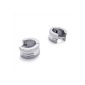 Konov Jewelry Earrings Men Earrings - Rings Hinge - Stainless Steel - Men - Silver Colour - With Gift Bag - F19696 (Jewelry)