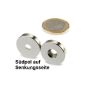 Ring magnet Ø 20.0 x 4.5 x 4.0 mm N42 Nickel - with reduction (Misc.)