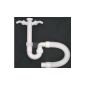 tecuro Rinse siphon trap with 2 device connections - flexible-adjust drain hose NEW