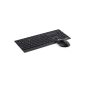 Rapoo 8900P Laser Combo cordless keyboard with mouse (5GHz, 800 / 1600dpi) (German keyboard layout, QWERTZ) black (accessories)