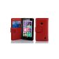Cadorabo!  PU Leather Pattern Protective Case Book Style for Nokia Lumia 630 in red (Electronics)