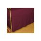 Fitted kitchen valance sheet, bedding, linens, 180 thread count, king-size bed aubergine,