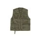 Perfect for fishing vest (olive, XL)