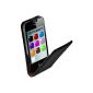 Folding Leather Case for iPhone 4 - Black
