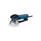 Bosch GEX 150 Turbo Professional random orbit sander in a carrying case with Allen key SW 5 and sandpaper K120 (tool)