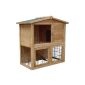 Hut rabbit cage or luxury rodent two floors with ramp and drawer - 90 x 56 x 100 cm - wooden hutch (Miscellaneous)