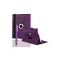SMARTPHONEZ_UK Swivel Leather Case 360 ​​+ screen protector for Apple iPad 2/3/4 purple