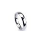 Coolbodyart Unisex steel ring polished glossy 4mm wide silver Classic wedding ring 46 (14.4) (Jewelry)